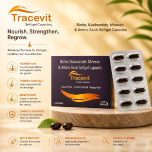 Tracevit Softgel Capsules | Complete Hair Nutrition with Biotin, Amino Acids & Minerals - 10 × 1 Softgels