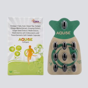 AQUGE Softgels | Omega-3, Multivitamins, Multiminerals & Antioxidants | Skin, Hair & Overall Health Support | For Men & Women – 1 × 10 Softgels